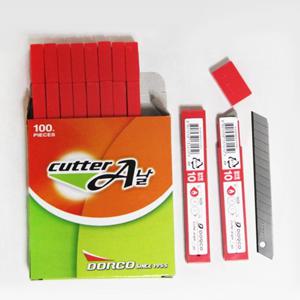 사무실비품 사무 문구용 커터칼 S 칼날 리필 100개입 컷트칼 박스