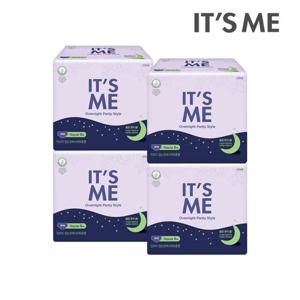 잇츠미 유기농 순면커버 입는 오버나이트 생리대 중형 8P x4개