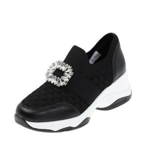 갤러리아_고세 니트 스톤 초경량 키높이 스니커즈 OZP5S901 블랙 7CM