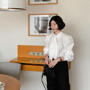 코코블랙 / 코코 타이 블라우스 (2color)