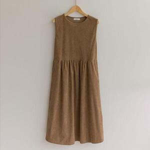 [엘리시아]메러 코듀로이 플레어 나시 원피스