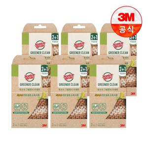 [3M]내츄럴 옥수수 그물망사 수세미 2+1입 6개