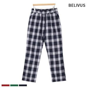 빌리버스 남자면바지 BBJ058 편한바지 남자밴딩바지 남자체크바지