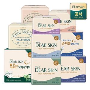 Y존 피부를 위한 순한 더마생리대 디어스킨 중형 16p x 8팩 외 입는 오버나이트 전상품