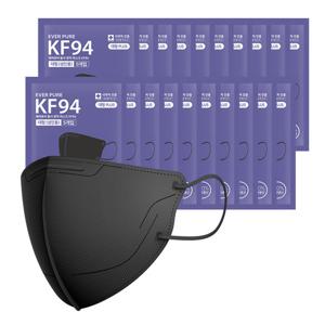 리벤스 자우버탁 에버퓨어 황사방역마스크(KF94)(블랙/특대형) 100입