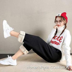 양모 밴딩 여자조거팬츠 겨울 융털 트레이닝 조커바지 (WB4A4D7)