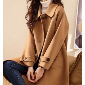 [패션시그널]혼버튼 비조소매 싱글 롱코트 2C525D