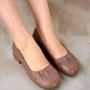 [제이시]제이시 부드러운 소가죽 3CM 굽낮은 여자구두 K186