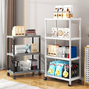 이동식 트롤리 틈새선반 4단 카트 화이트 주방 욕실 수납 선반 기저귀 트레이 N901