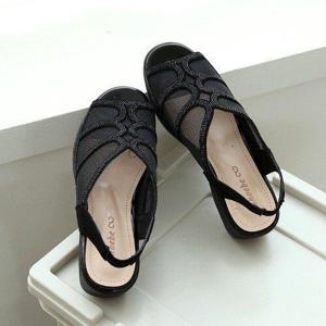 [제이시]제이시 5cm 푹신한 밴딩통굽샌들 편한 여름샌들 S091