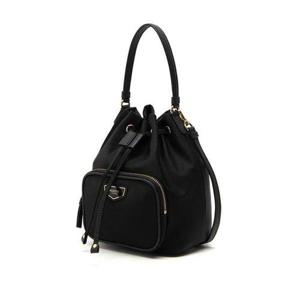 갤러리아_[헤지스ACC] 블랙나일론혼방스몰버킷 크로스백 HIBA3E303