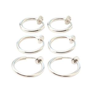 925 실버 파이프 링 페이크 귀걸이 은 귀찌 3종 택1