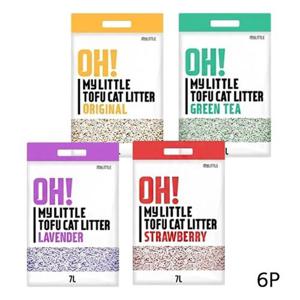 고양이 오마이리틀 두부모래 7L 6P 냥이 화장실 샌드 (WD4EFFA)