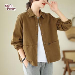 [쉬즈프리티] 헬렌카라셔츠자켓