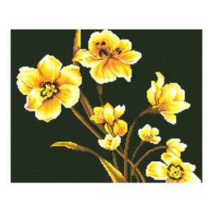 DIY 보석십자수 패브릭형 황금모란꽃 60x75