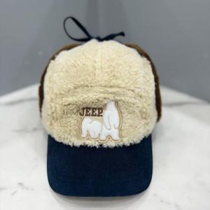 [지프]JP1GCU611 뽀글이 배색 앞챙 귀달이 2023년 베이지 모자_SC