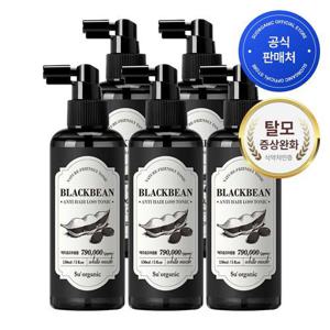 수오가닉 블랙빈 맥주효모 탈모완화 카페인 헤어토닉 150ml 5개