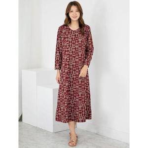 [모슬린]엄마옷 라운드반달 긴팔잠옷원피스홈웨어 MQG124642 마담 미시 중년여성 빅사이즈 할머니옷 50대..