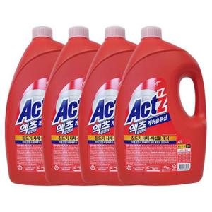 [유한락스]피죤 액츠 클린젤 케어솔루션 세탁세제 4L /일반드럼겸용 x4