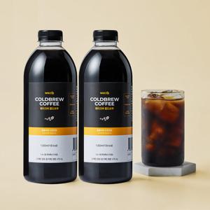 [웨이크비 커피] 콜드브루 원액 더치커피 콜롬비아 수프리모 1L x 2병