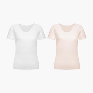 [BYC]BYC 고급 순면 흰색 스킨색 여성 반팔 런닝 메리야스 BYI2550