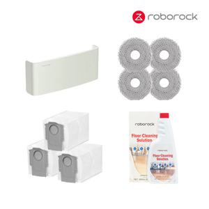 로보락 소모품4종세트(전용클리너,더스트백(3개입), 물걸레패드4매, 도크커버)
