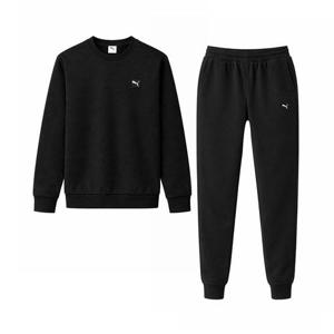 푸마 에센셜 엘리베이티드 스웨트 남성 기모 트레이닝 세트 운동복 짐웨어 런닝복 블랙 688178-01