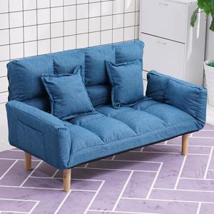 2인용 접이식 소파 (블루)