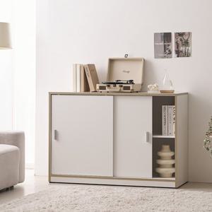 나무뜰 시크레 E0등급 슬림 주방 거실 슬라이딩 수납장 1200 BCF012