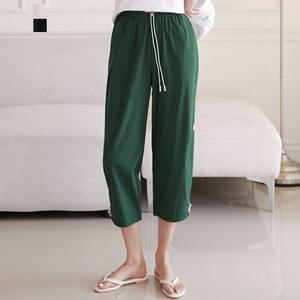 [퀸이즈] 쿨링 7부 스판 밴딩 조거 팬츠