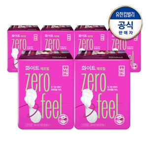 [화이트] 제로필 생리대 중형/대형 14매 x6팩
