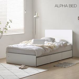 알파침대 프린 슬림 1단 수납 침대프레임 SS