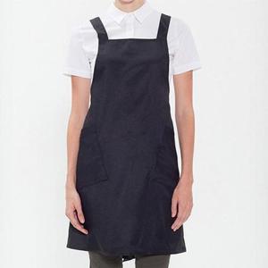 [QN3S3Y55]쿨샵 엉덩이 가림 X형 스트랩 포켓 앞치마 블랙