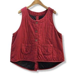 [애슬릿][애슬릿]본딩 패딩 뒷 리본 조끼 중년 여성 베스트