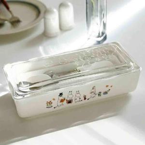 국산 무민 캐릭터 직사각 도자기 수저통 물받침대 (WFGALSV)