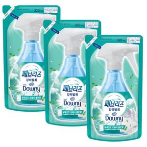 페브리즈 섬유탈취제 리필 320mlX3개 다우니 실내건조 프레쉬 클린향