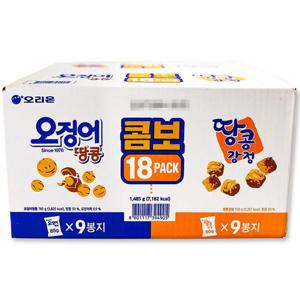 [코스트코] 오리온 오징어땅콩 & 땅콩강정 콤보 1485g(총18봉지)