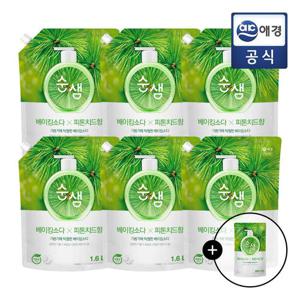 순샘 베이킹소다 피톤치드 1.6L 리필 6개 + 200ml 1개