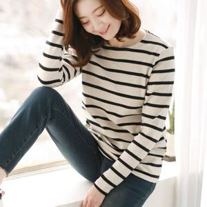 [웬디즈갤러리]피치 스트라이프 티셔츠 LTS012