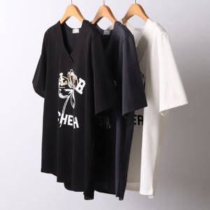 빅사이즈사랑해요 I548L204 클로바브이넥반팔티 RI