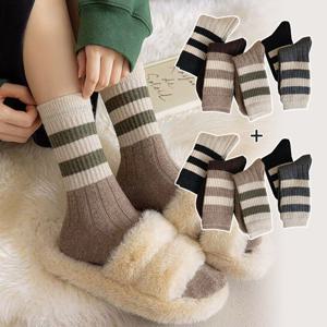 [루즈루나] 5켤레+5켤레 데니아 골지 니트 장목 무압박 삭스 긴양말