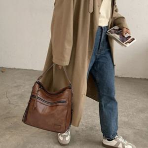 토트백 여성 핸드백 가방 앞면 지퍼포켓 대용량수납 (WA05ECC)