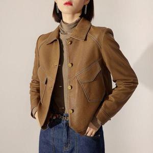 [디애이치]테이스 슈가 레더 가죽 자켓