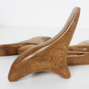 원목 3발 괄사 마사지 림프 순환 경락 마사지기 경락봉 지압봉 지압기