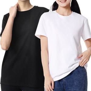 개별포장 30수 제이케이 면 코마사 무지티 반팔 면티 라운드 티셔츠