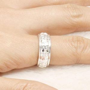 [OFM6105R]액운소멸 불교 만자 실버 은반지