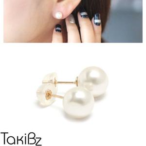 [타키비즈] 14K 라이트크림로즈펄 8mm진주 귀걸이