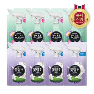 샤프란 꽃담초 섬유탈취제 리필 320mL (2종 택1) X 8개