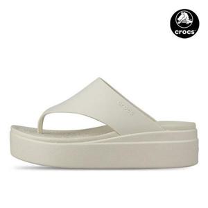 [크록스]여성 브루클린 플립 키높이 웨지 힐 쪼리 슬리퍼 샌들 208727-2Y2