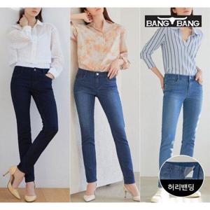 [뱅뱅][뱅뱅] 여성 레귤러핏 스판 데님 3종세트